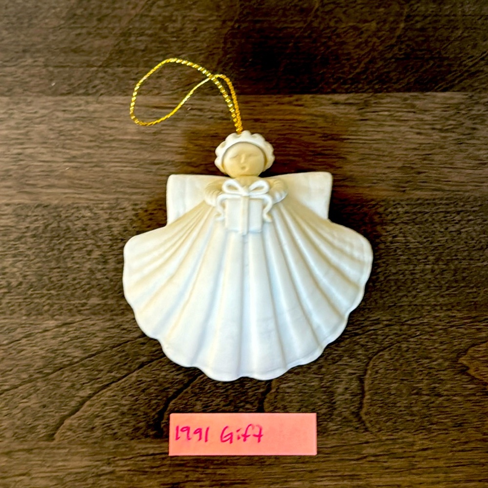 Margaret Furlong 1991 Porcelain “Gift”
Angel Christmas Ornament